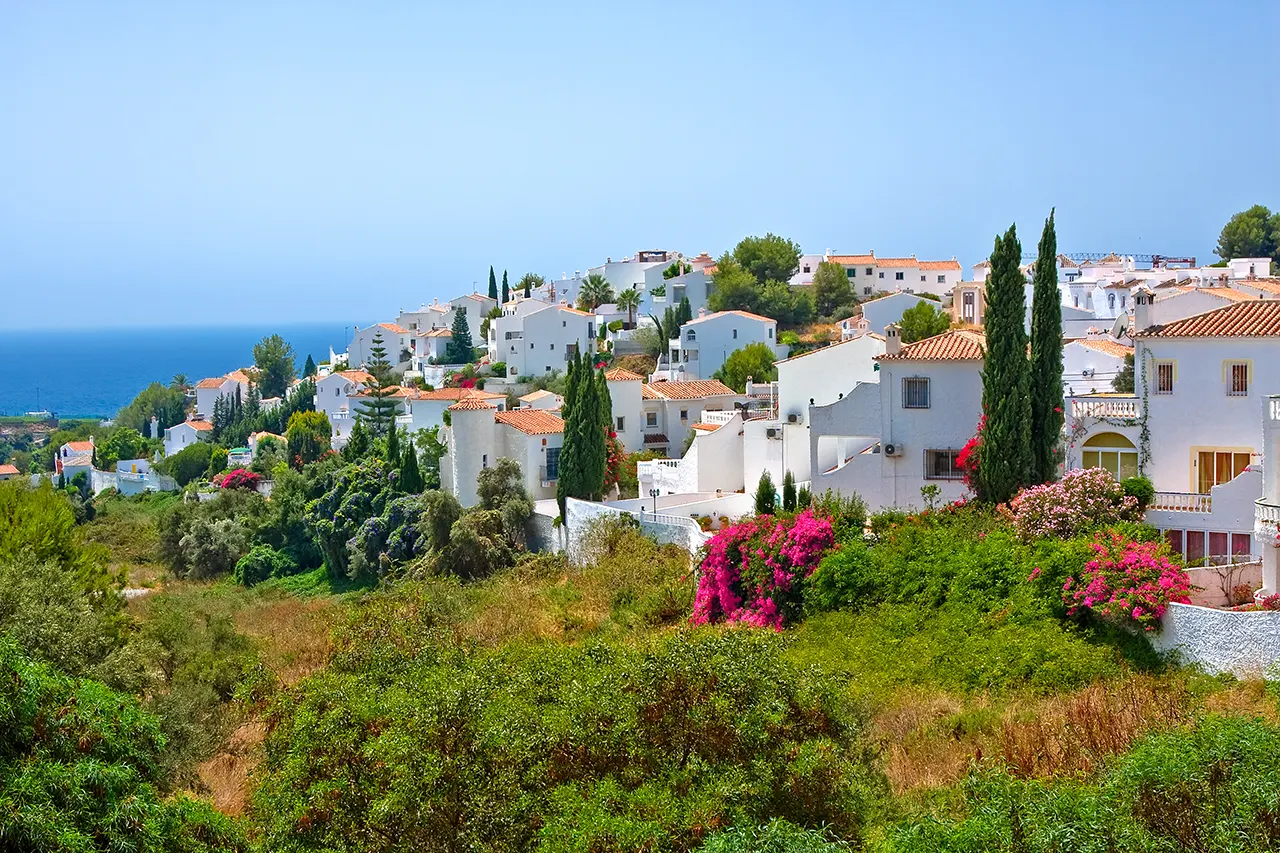 Casas blancas en Nerja Málaga